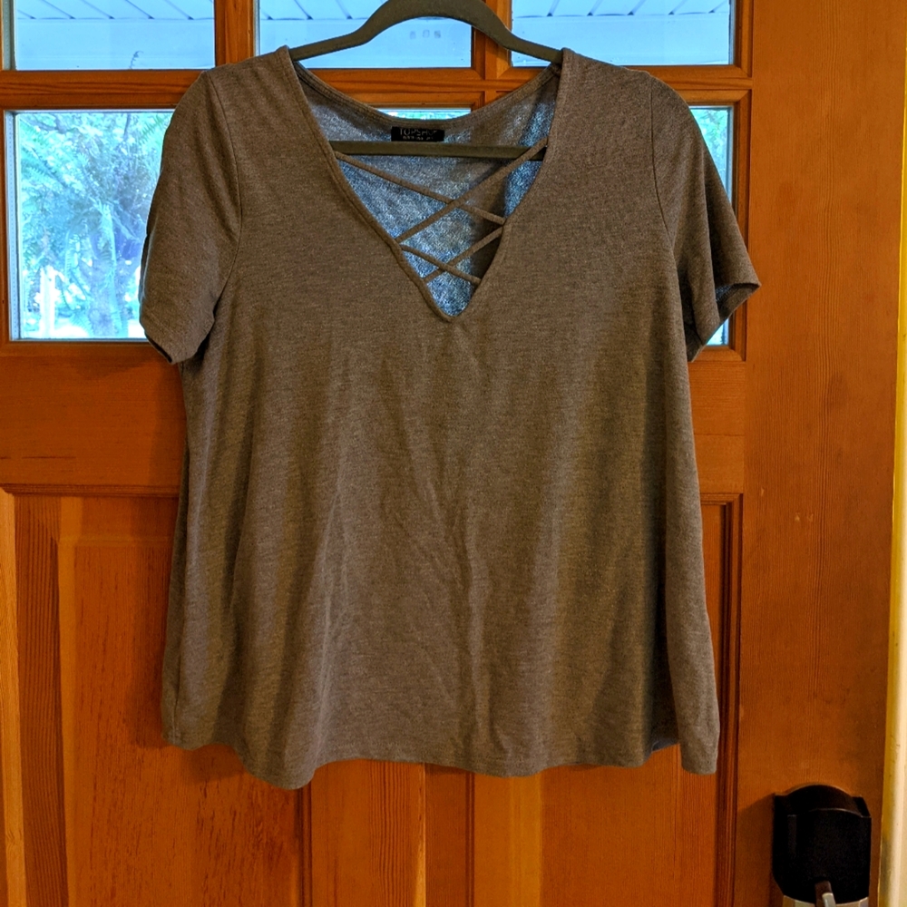 Front neck design t shirt